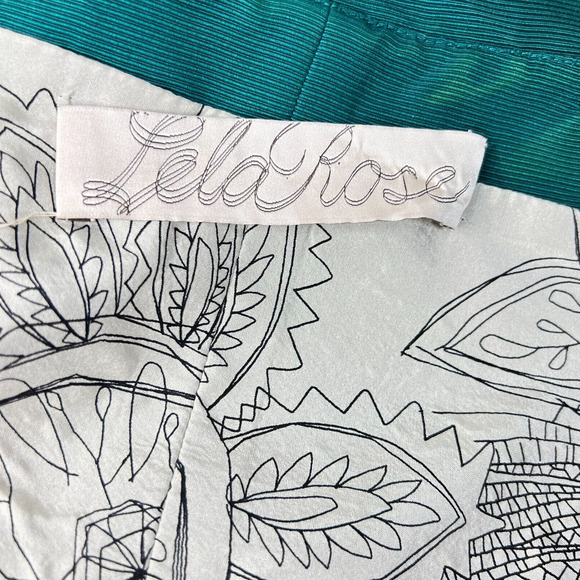 Lela Rose Emerald Green Silk Sheath Dress Size 6 - Picture 7 of 11